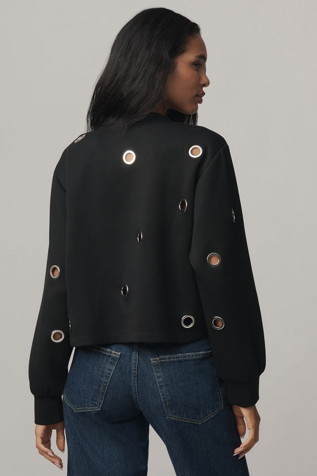 By Anthropologie Crew-Neck Grommet Sweatshirt #2