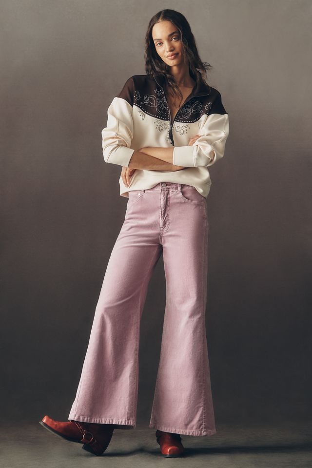 By Anthropologie Studded Half-Zip Sweatshirt #2