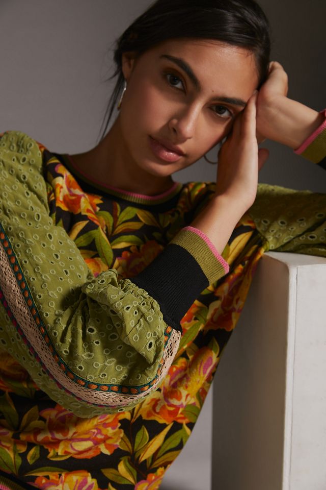 Bl-nk Contrast Eyelet Pullover #2