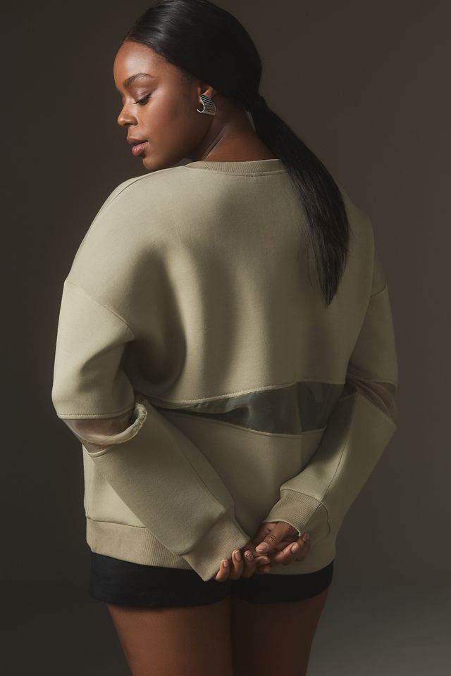 By Anthropologie Mesh Paneled Sweatshirt #5
