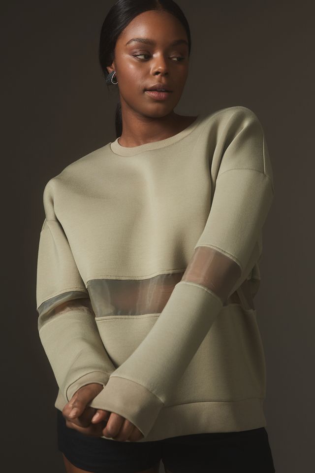 By Anthropologie Mesh Paneled Sweatshirt #6