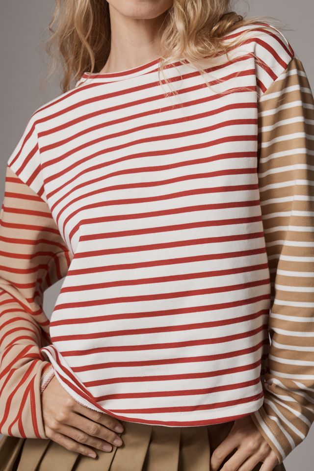 English Factory Long-Sleeve Contrast Striped Top #3