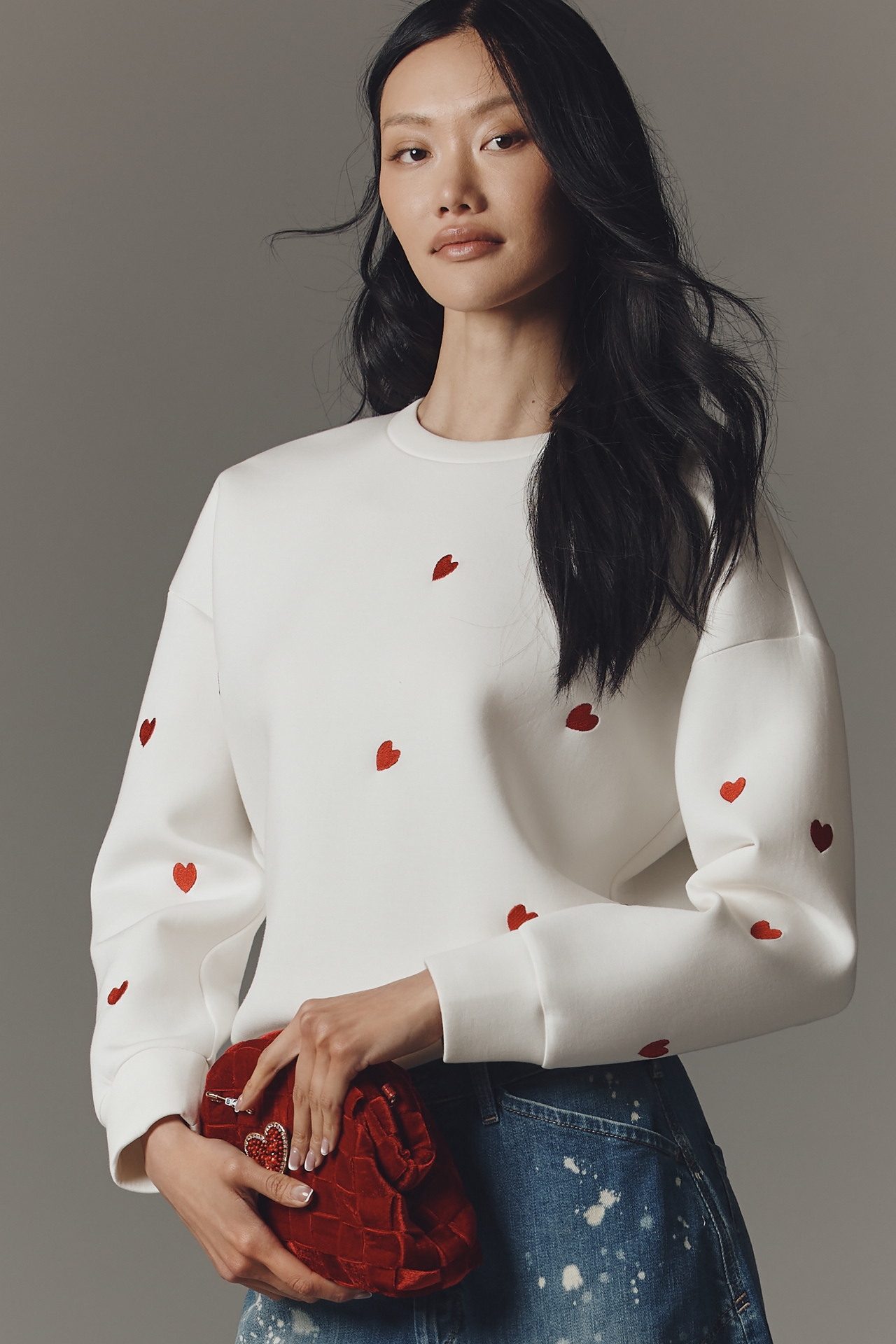 English Factory Oversized Heart Icon Sweater