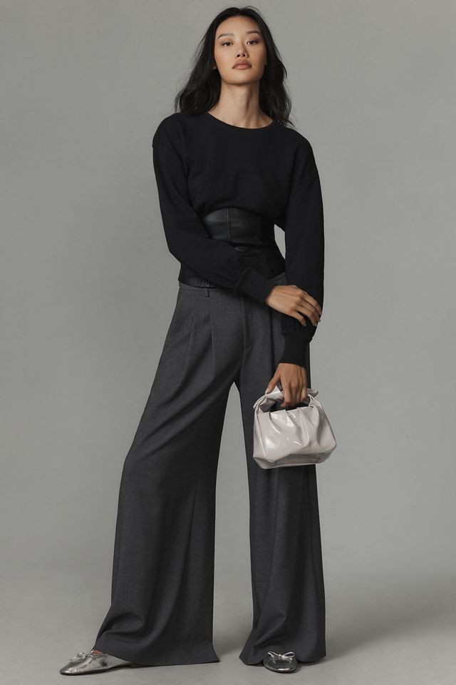 Pilcro Plus Faux Leather Corset Sweater #4