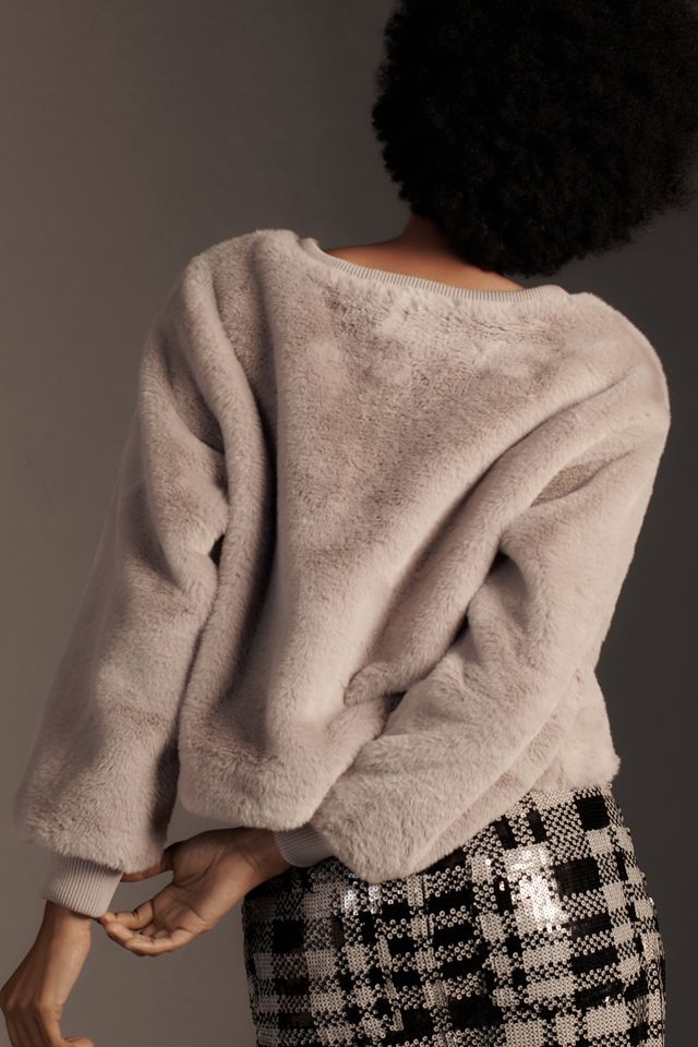 Maeve Faux Fur Sweatshirt #2