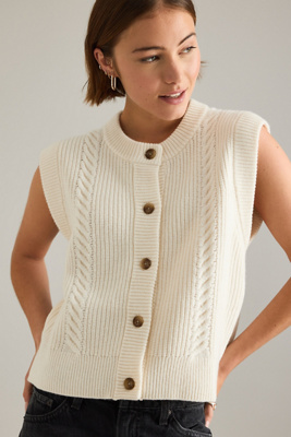 Gilet en maille câblée Ines en taille: XS chez Anthropologie - Levi's - Modalova