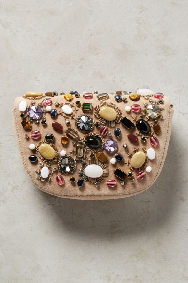 Stone Collection Velvet Clutch #1