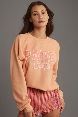Shop By Anthropologie City Sweatshirt In Orange