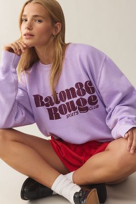 Shop By Anthropologie City Sweatshirt In Purple