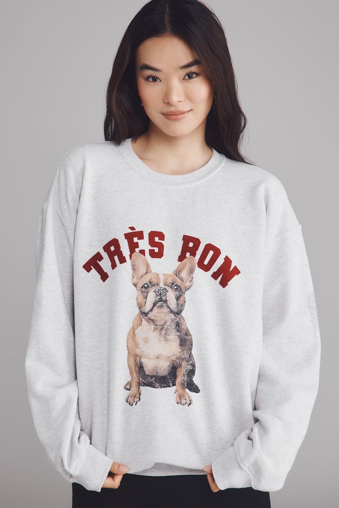 By Anthropologie Dogs Graphic Sweatshirt
