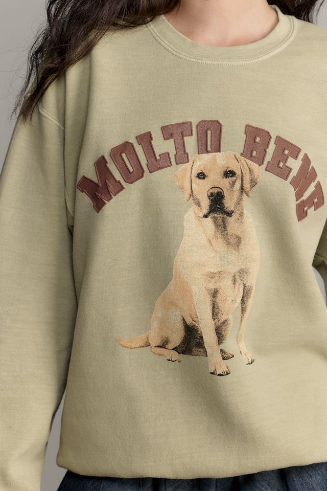 By Anthropologie Mon Amour Dogs Graphic Sweatshirt