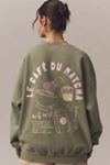 By Anthropologie Le Café du Matcha Graphic Sweatshirt
