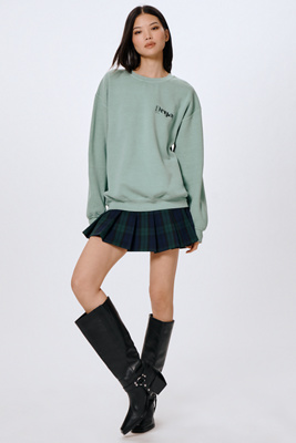 By Anthropologie Degas Graphic Sweatshirt In Green