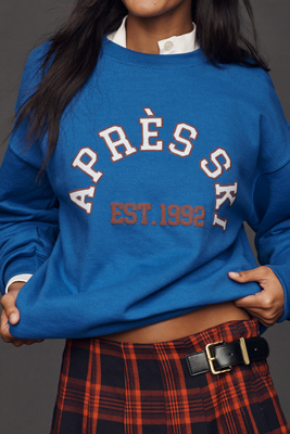 By Anthropologie Après Ski Fleece Sweatshirt In Blue