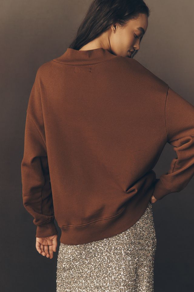 By Anthropologie Mock-Neck City Sweatshirt