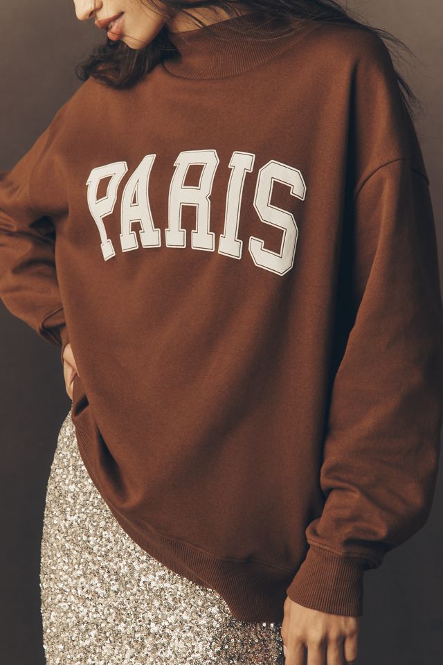 By Anthropologie Mock-Neck City Sweatshirt