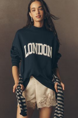 By Anthropologie Mock-Neck City Sweatshirt