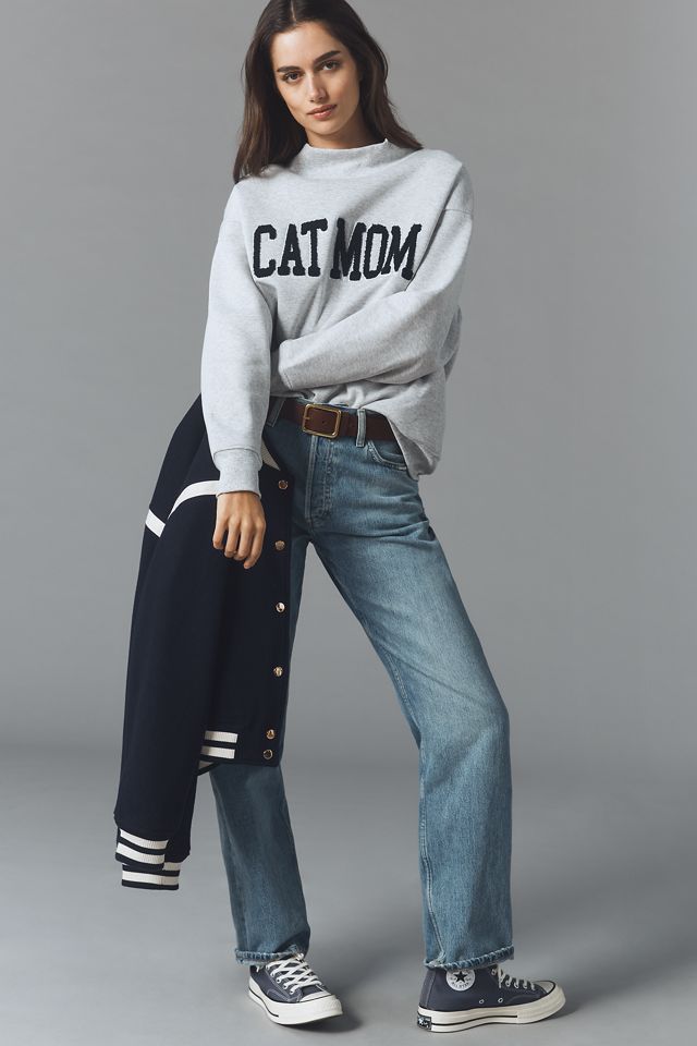 By Anthropologie Mock-Neck Pet Mom Sweatshirt #2