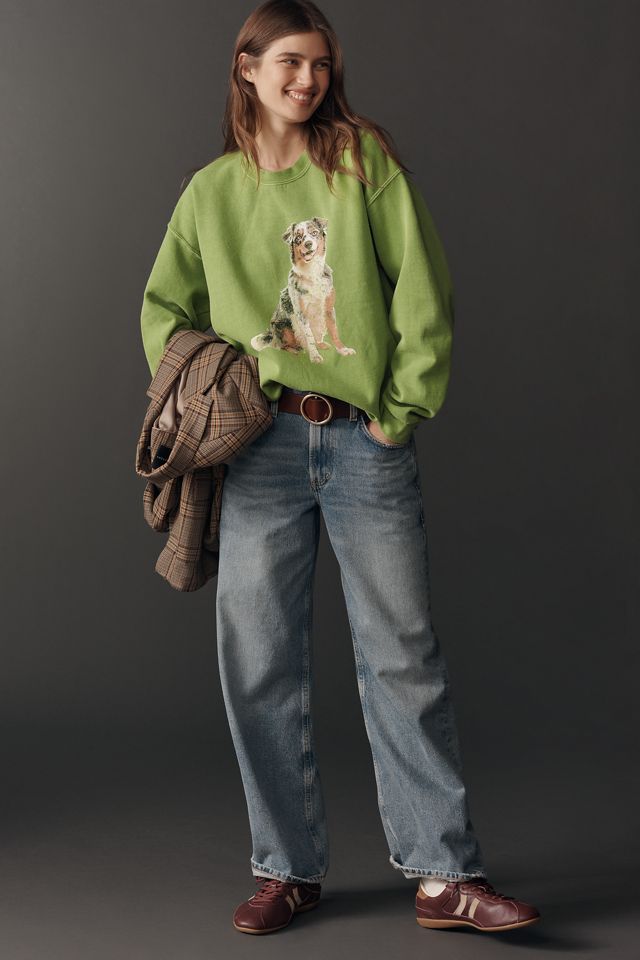 By Anthropologie Australian Shepherd Pullover Sweatshirt #3