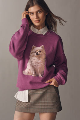 By Anthropologie Pomeranian Pullover Sweatshirt In Multi