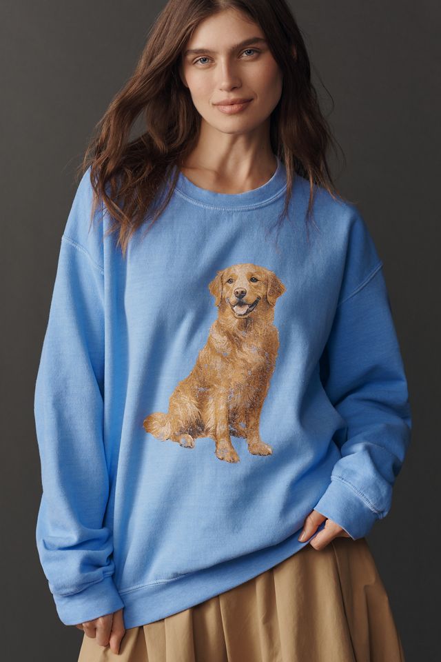 By Anthropologie Golden Retriever Pullover Sweatshirt #3