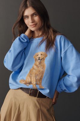 By Anthropologie Golden Retriever Pullover Sweatshirt