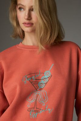 By Anthropologie Crew-Neck Showgirl Graphic Sweatshirt