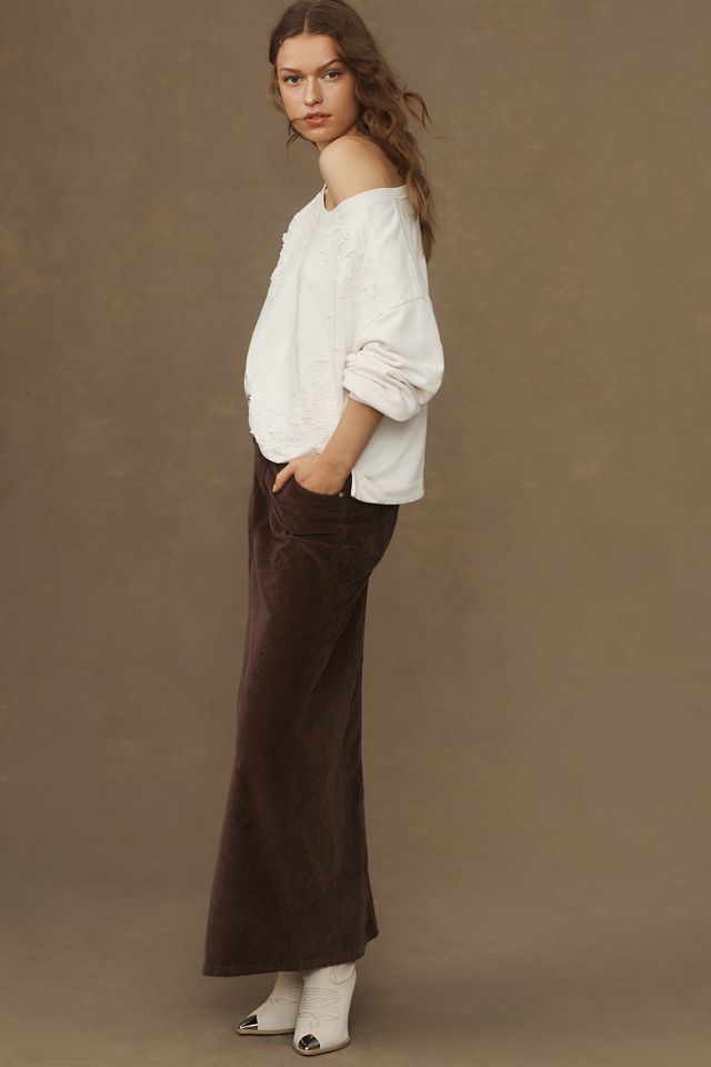 By Anthropologie Crochet Appliqué Pullover #3