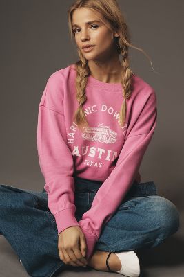 Maeve City Crewneck Sweatshirt In Pink
