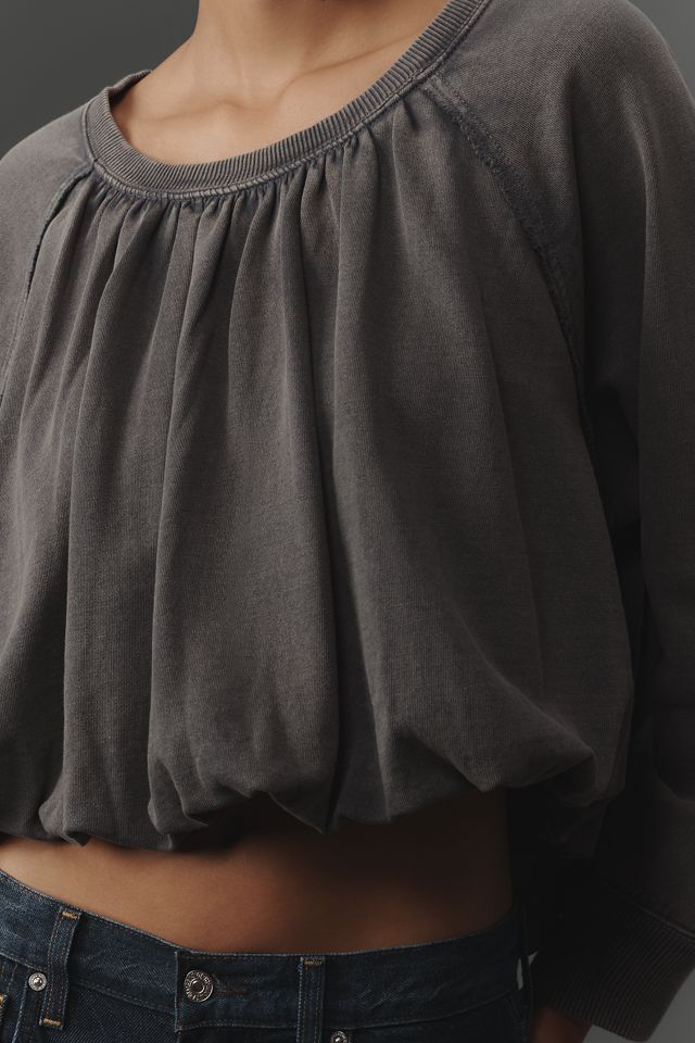 Pilcro Long-Sleeve Bubble Sweatshirt #1
