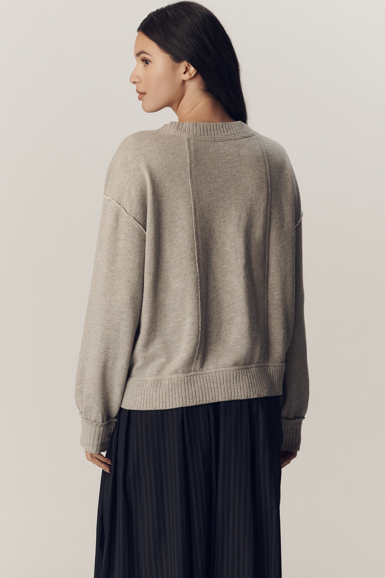 Pilcro V-Neck Front-Pocket Pullover Knit Top