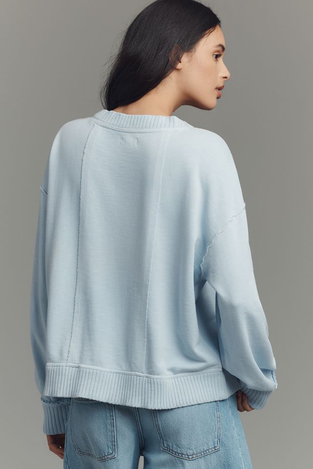 Pilcro V-Neck Front-Pocket Pullover Knit Top