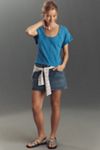 Pilcro Short-Sleeve Seamed Sweatshirt
