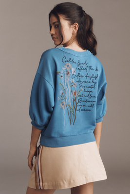 The Niki Bubble Sweatshirt by Pilcro: Embroidered Edition product page
