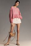 Pilcro Long-Sleeve Crop Babydoll Top