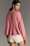 Pilcro Long-Sleeve Crop Babydoll Top