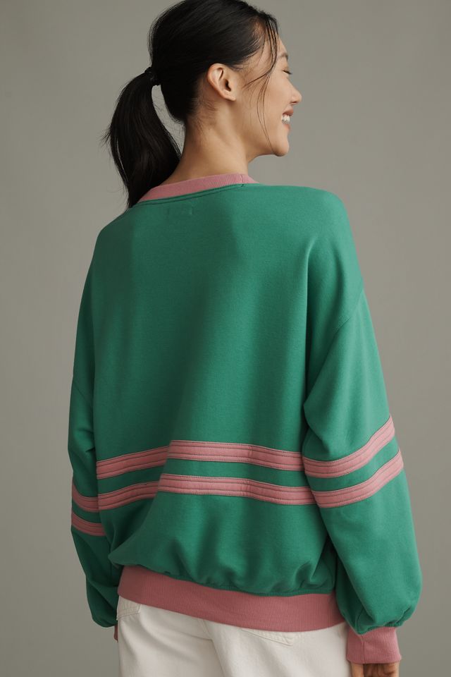 Pilcro Pep Rally Oversized Crew-Neck Sweatshirt