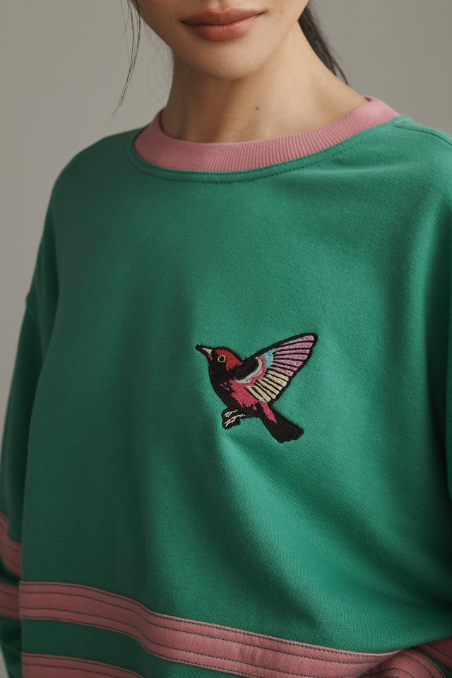 Pilcro Pep Rally Oversized Crew-Neck Sweatshirt