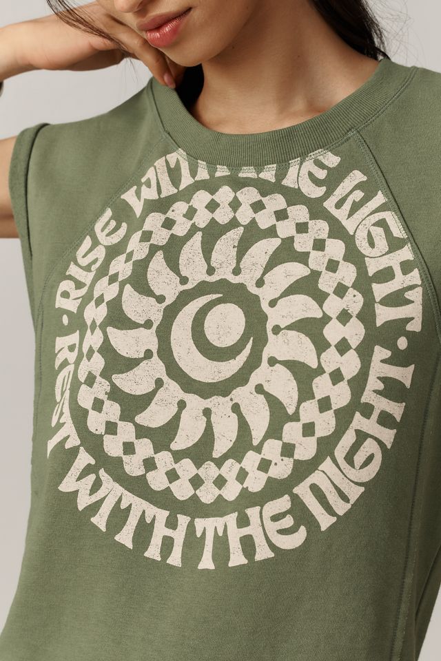 Real Fun, Wow! x Pilcro Rise with the Night Graphic Muscle Tee