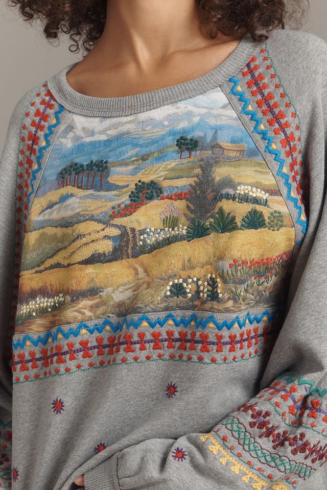 Pilcro Embroidered Pullover Sweatshirt #3