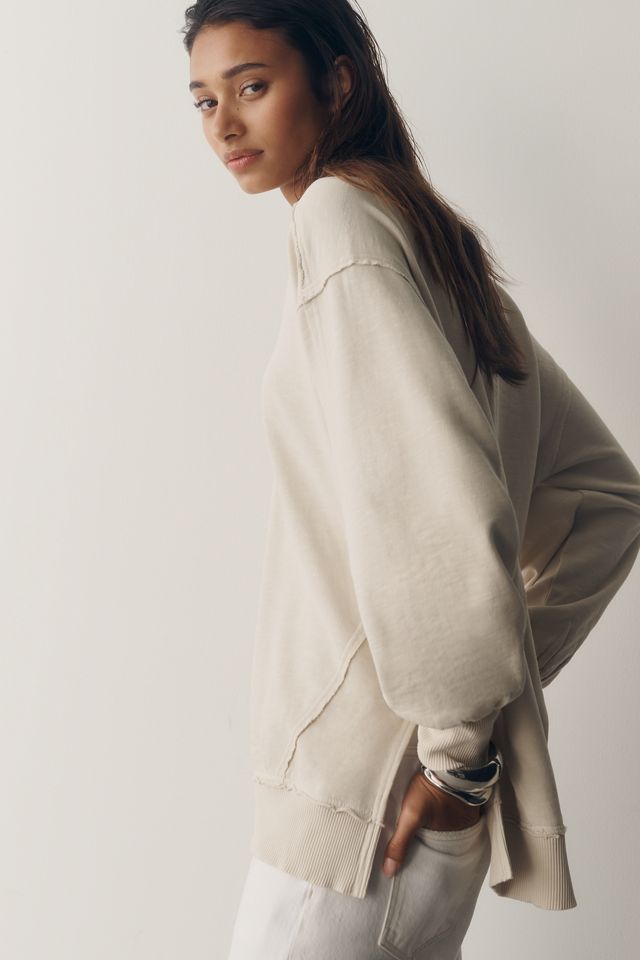 Pilcro Long-Sleeve V-Neck Oversized Popover Top #1