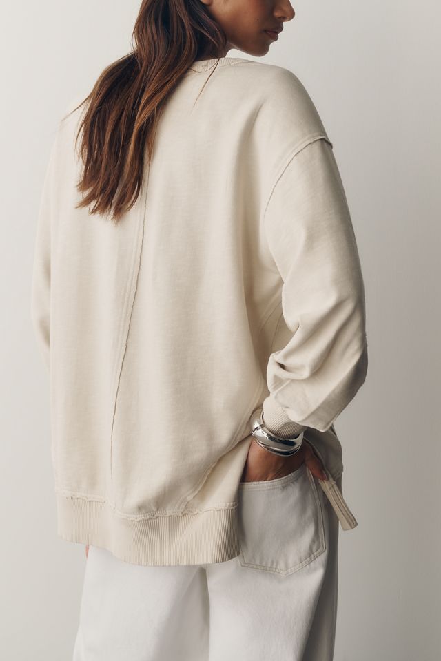 Pilcro Long-Sleeve V-Neck Oversized Popover Top #3