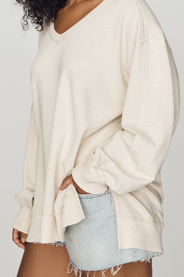 Pilcro Long-Sleeve V-Neck Oversized Popover Top #7