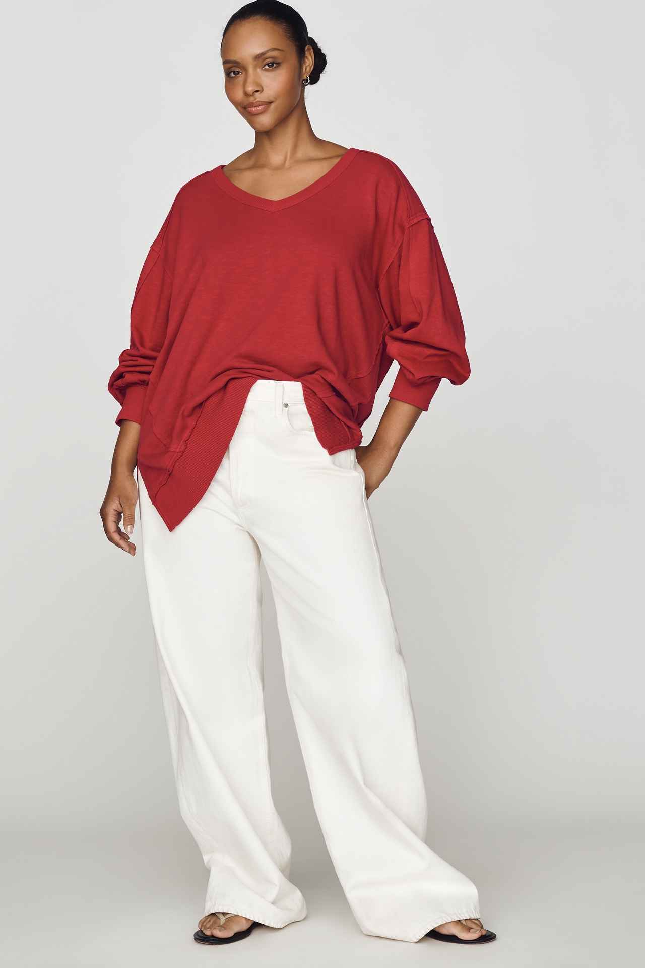 Pilcro Hudson 100% Cotton Oversized Popover Top