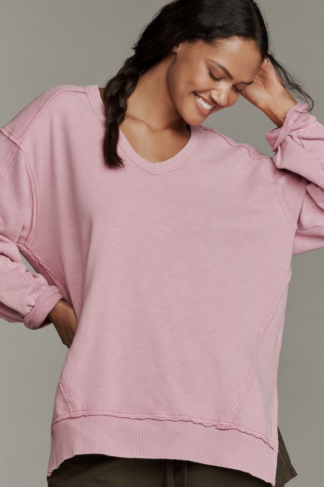 Pilcro Long-Sleeve V-Neck Oversized Popover Top #2