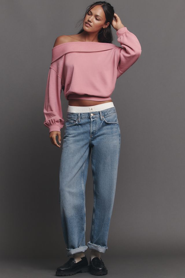 Pilcro Long-Sleeve Slouchy Off-The-Shoulder Top #3