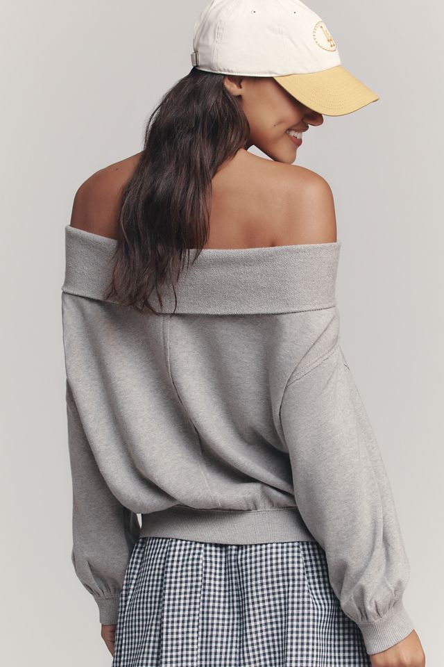 Pilcro Long-Sleeve Slouchy Off-The-Shoulder Top #1