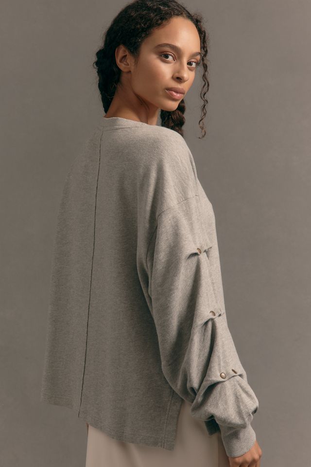 Pilcro Tucked-Sleeve Pullover #1