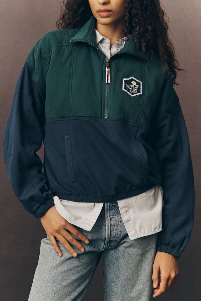 Pilcro Shetland Half-Zip Pullover Sweatshirt #1
