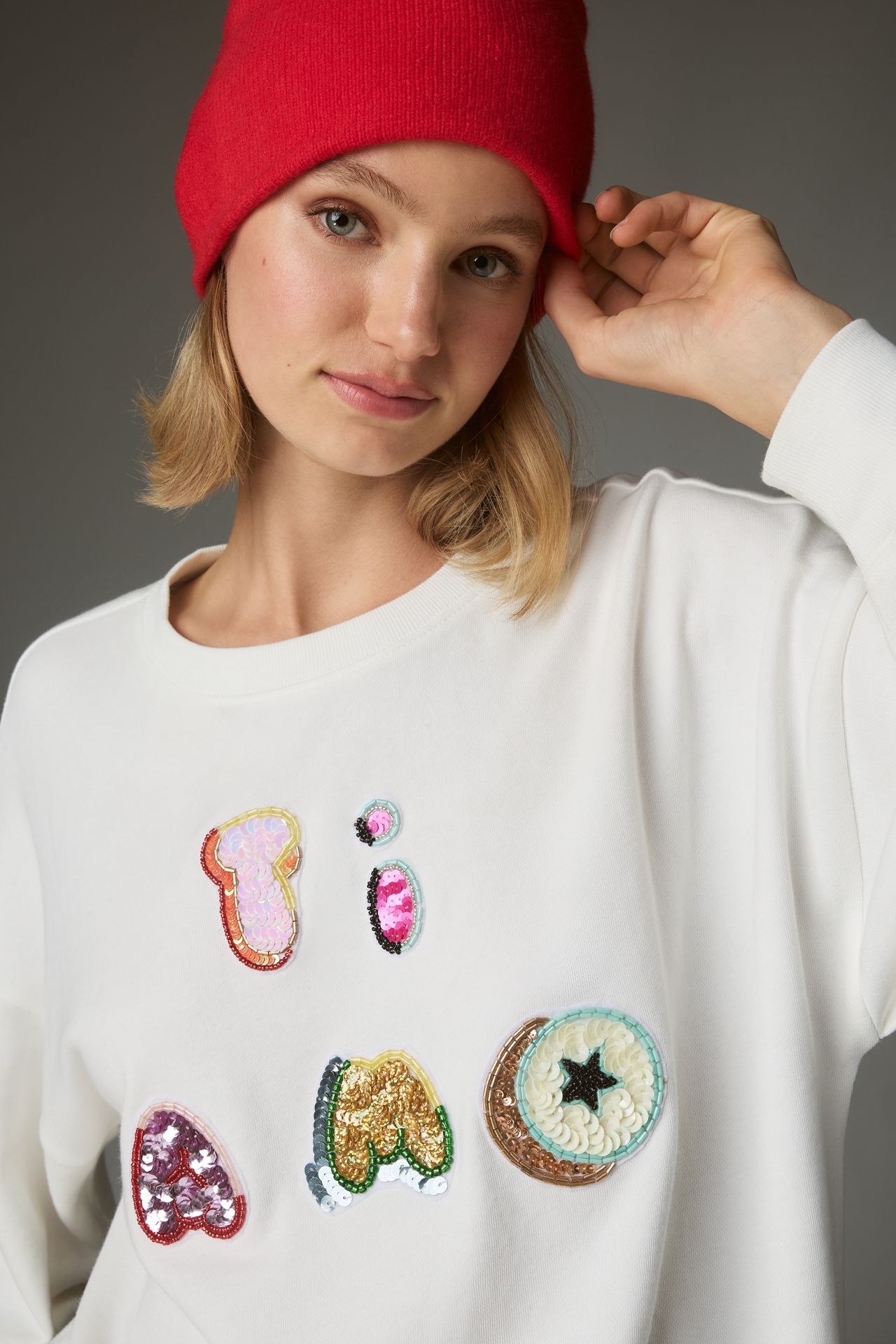 Maeve Ti Amo Graphic Sweatshirt